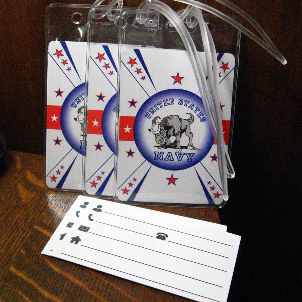 United States Navy Bill Goat Mascot Luggage Tags (3)